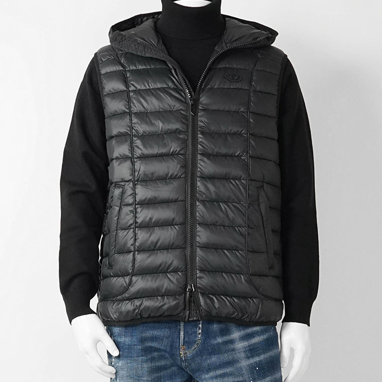 DIESEL メンズ ダウンベスト W TEMPLE JACKET A14718 0BHAZ ブラック 9XX