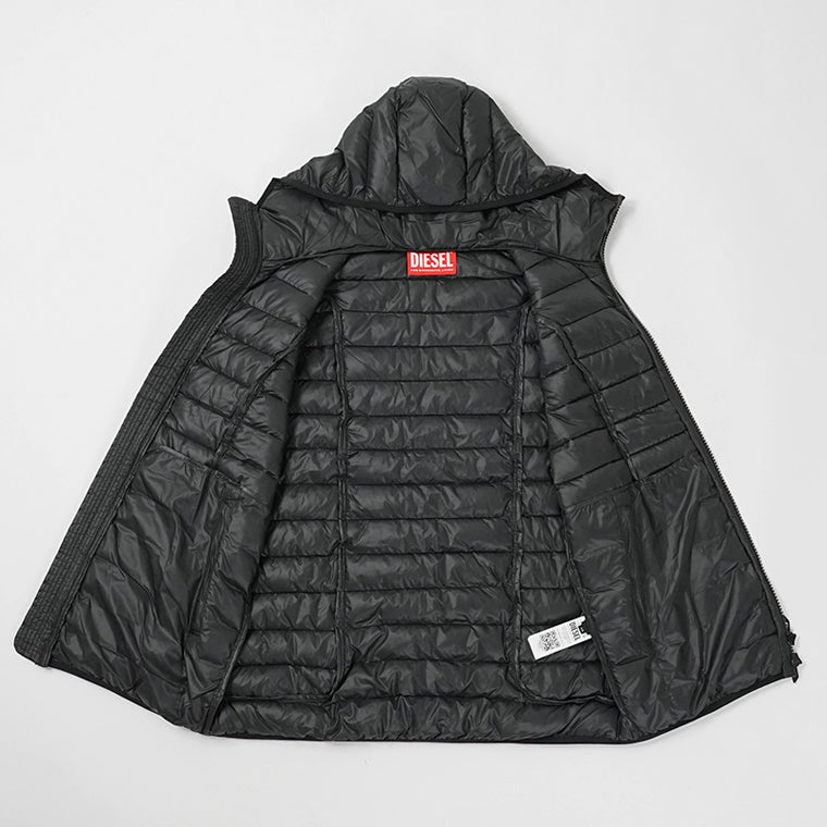 DIESEL メンズ ダウンベスト W TEMPLE JACKET A14718 0BHAZ ブラック 9XX