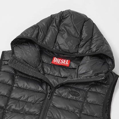 DIESEL メンズ ダウンベスト W TEMPLE JACKET A14718 0BHAZ ブラック 9XX