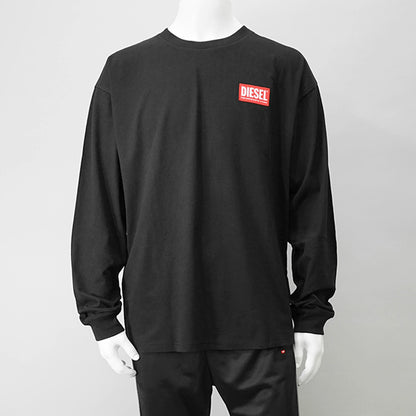 【SUMMER FINAL SALE】 DIESEL メンズ 長袖Tシャツ T BOXT LS LAB A14948 0NIAR ブラック 9XX