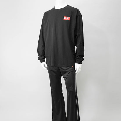 【SUMMER FINAL SALE】 DIESEL メンズ 長袖Tシャツ T BOXT LS LAB A14948 0NIAR ブラック 9XX