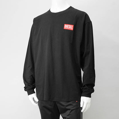 【SUMMER FINAL SALE】 DIESEL メンズ 長袖Tシャツ T BOXT LS LAB A14948 0NIAR ブラック 9XX