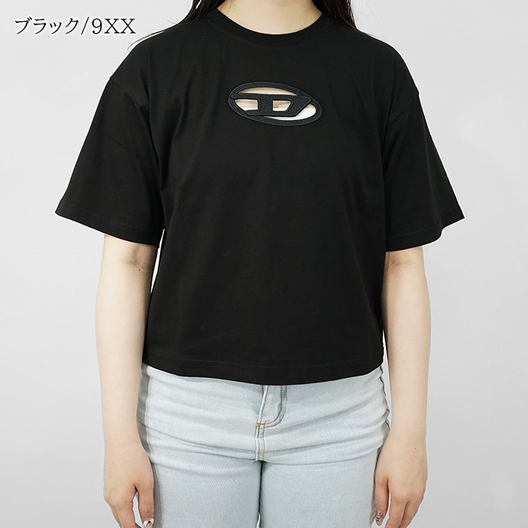 ディーゼル DIESEL レディース Tシャツ ブラック ホワイト 愛知県