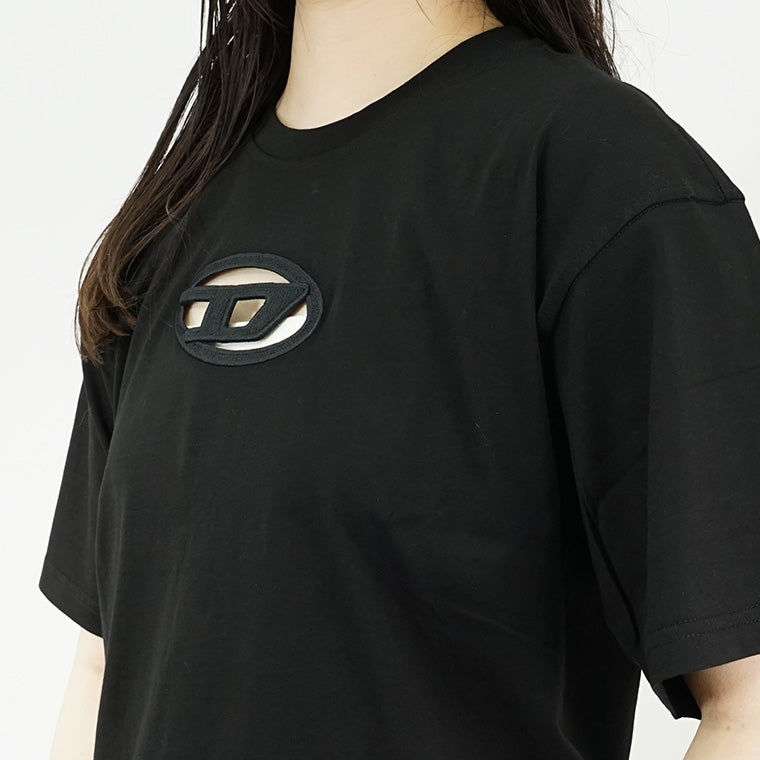 ディーゼル DIESEL レディース Tシャツ ブラック ホワイト 愛知県