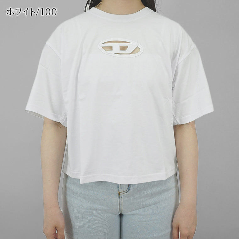 ディーゼル DIESEL レディース Tシャツ ブラック ホワイト 愛知県
