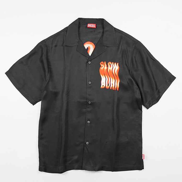 【SUMMER FINAL SALE】 DIESEL メンズ 半袖シャツ S KAROL A A16460 OKNAK ブラック 9XX