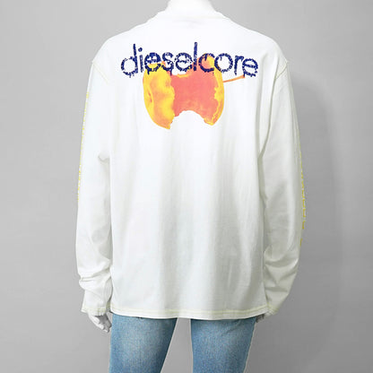 【SUMMER FINAL SALE】 DIESEL メンズ 長袖Tシャツ T CRANE LS R1 A16627 0AKAK オフホワイト 141