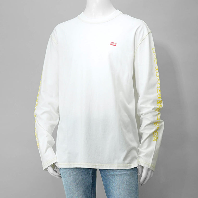 【SUMMER FINAL SALE】 DIESEL メンズ 長袖Tシャツ T CRANE LS R1 A16627 0AKAK オフホワイト 141