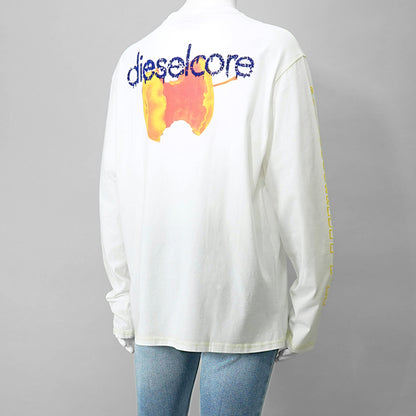 【SUMMER FINAL SALE】 DIESEL メンズ 長袖Tシャツ T CRANE LS R1 A16627 0AKAK オフホワイト 141