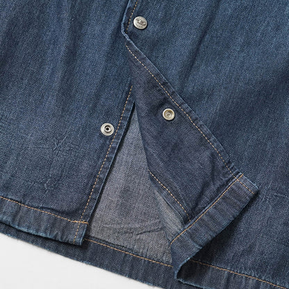 【SUMMER FINAL SALE】 DIESEL メンズ 半袖デニムシャツ D NABIL D A16957 0DBDB ウォッシュブルー 01