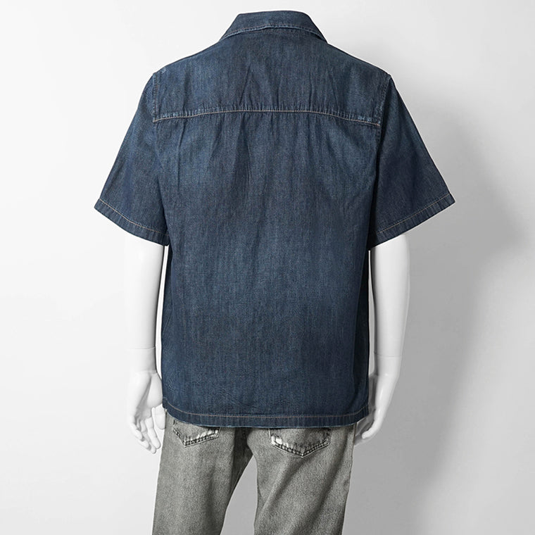 【SUMMER FINAL SALE】 DIESEL メンズ 半袖デニムシャツ D NABIL D A16957 0DBDB ウォッシュブルー 01