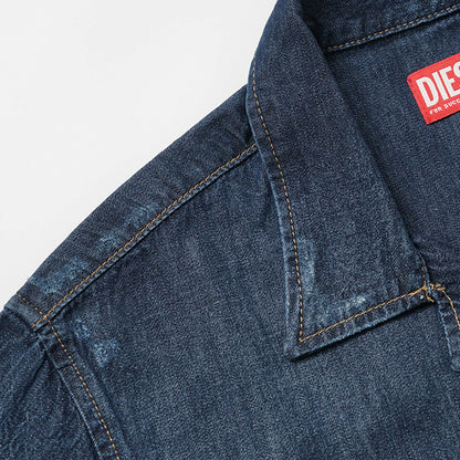 【SUMMER FINAL SALE】 DIESEL メンズ 半袖デニムシャツ D NABIL D A16957 0DBDB ウォッシュブルー 01