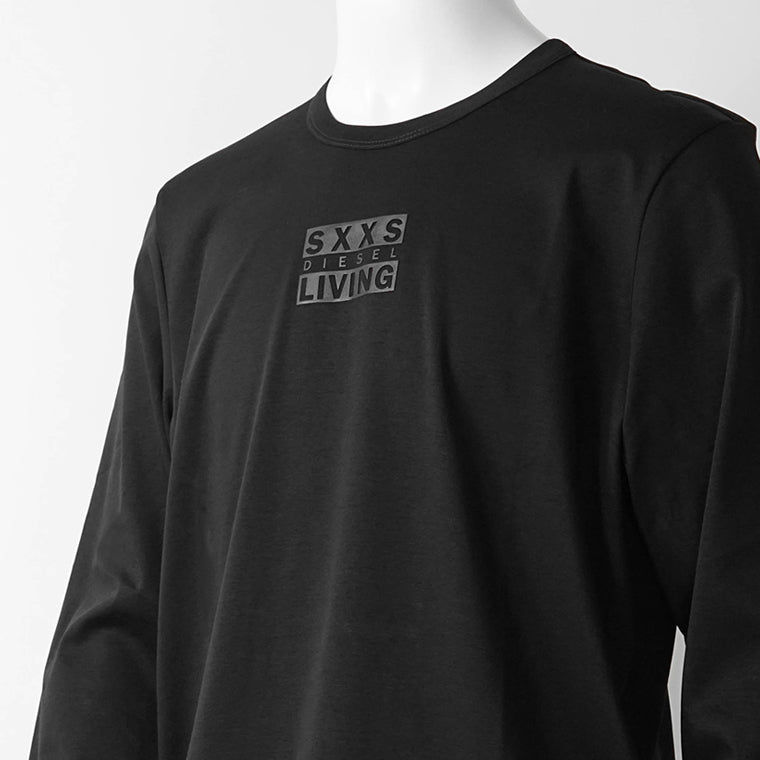 DIESEL メンズ 長袖Tシャツ T MADJUST LS T1 A18723 0PJBG ブラック 9XX