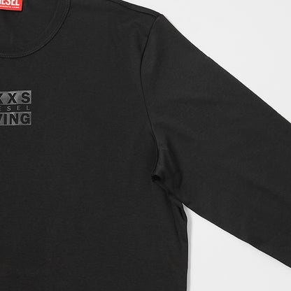 DIESEL メンズ 長袖Tシャツ T MADJUST LS T1 A18723 0PJBG ブラック 9XX