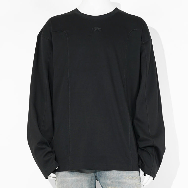 DIESEL メンズ 長袖Tシャツ T BOXT LS INT A19444 0AIJU ブラック 9XX