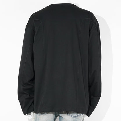 DIESEL メンズ 長袖Tシャツ T BOXT LS INT A19444 0AIJU ブラック 9XX