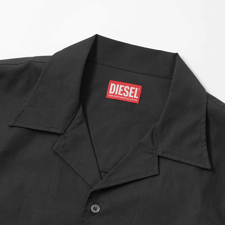 【SUMMER FINAL SALE】 DIESEL メンズ 半袖シャツ S MAC GSBH A20473 0GSBH ブラック 9XX