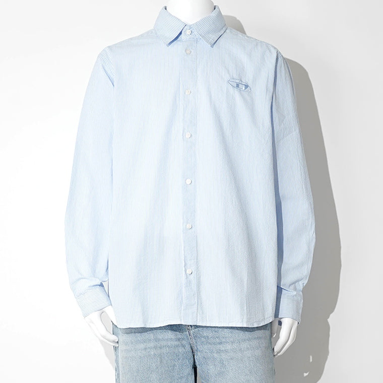 DIESEL メンズ シャツ S SIMPLY BKBZ A20475 0BKBZ ブルー ホワイト 85W