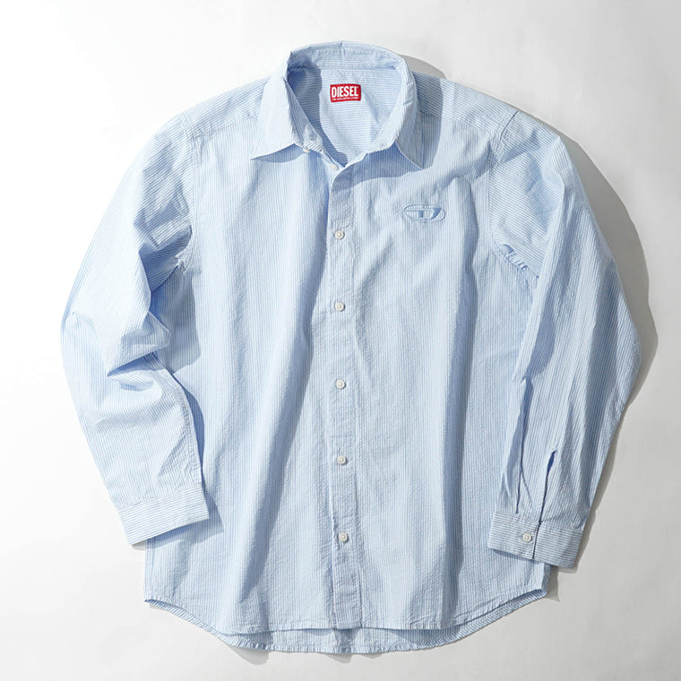 DIESEL メンズ シャツ S SIMPLY BKBZ A20475 0BKBZ ブルー ホワイト 85W