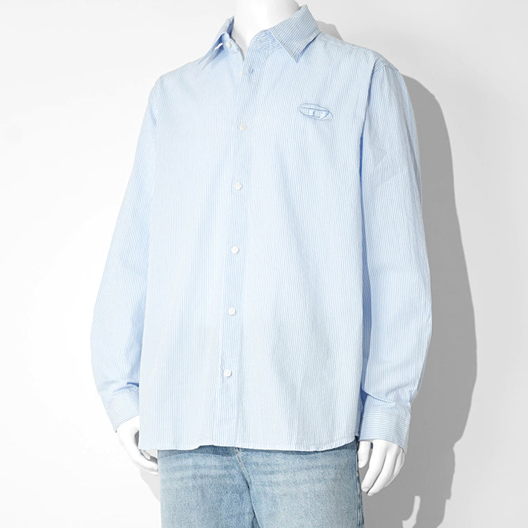 DIESEL メンズ シャツ S SIMPLY BKBZ A20475 0BKBZ ブルー ホワイト 85W