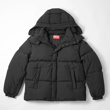 DIESEL メンズ ダウンジャケット W ROLFYS WRD A21764 0AEAI ブラック 9XX
