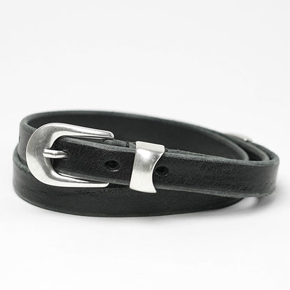 OUR LEGACY メンズ ベルト 2CM BELT A2208BBLA ブラック BLACK LEATHER