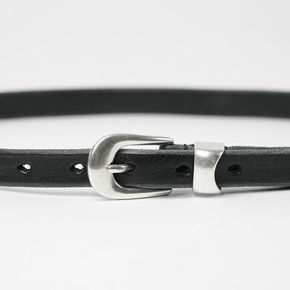 OUR LEGACY メンズ ベルト 2CM BELT A2208BBLA ブラック BLACK LEATHER