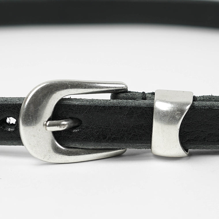 OUR LEGACY メンズ ベルト 2CM BELT A2208BBLA ブラック BLACK LEATHER