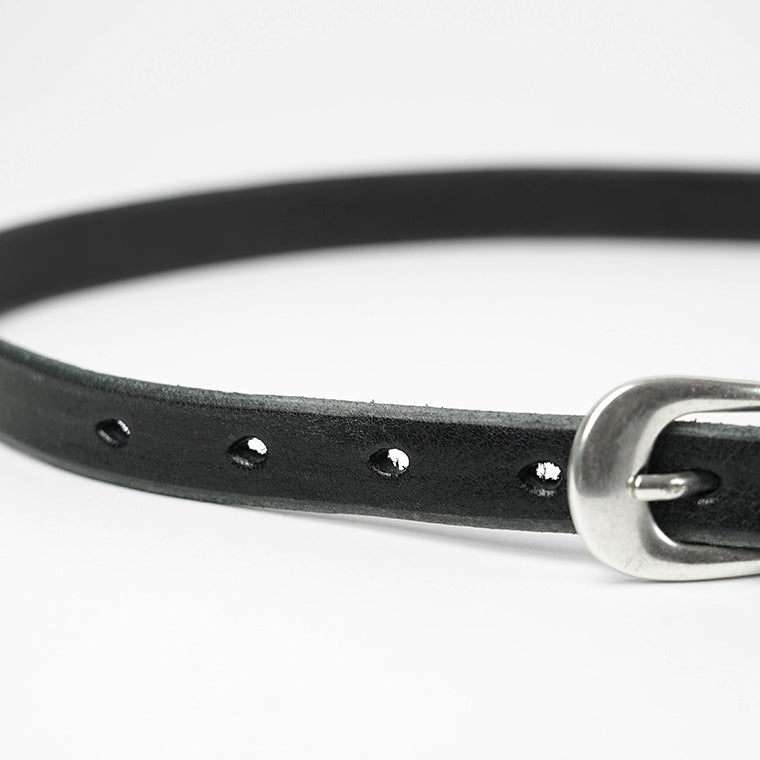 OUR LEGACY メンズ ベルト 2CM BELT A2208BBLA ブラック BLACK LEATHER