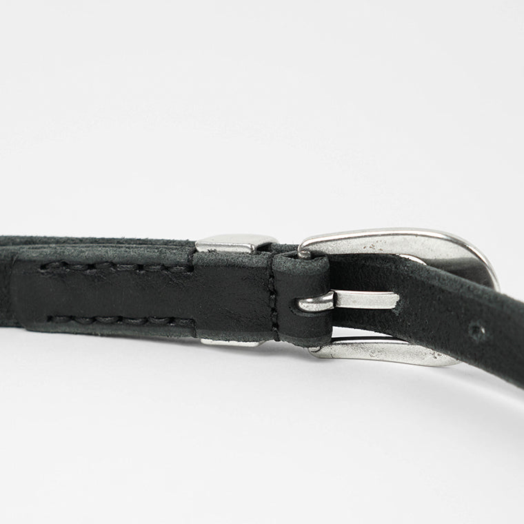OUR LEGACY メンズ ベルト 2CM BELT A2208BBLA ブラック BLACK LEATHER