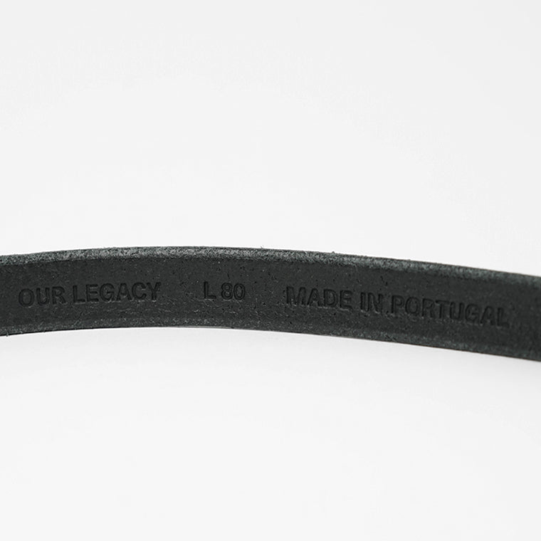 OUR LEGACY メンズ ベルト 2CM BELT A2208BBLA ブラック BLACK LEATHER