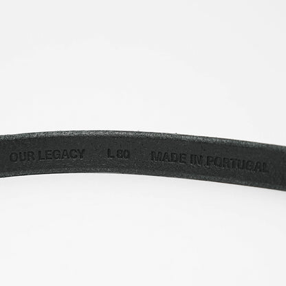 OUR LEGACY メンズ ベルト 2CM BELT A2208BBLA ブラック BLACK LEATHER