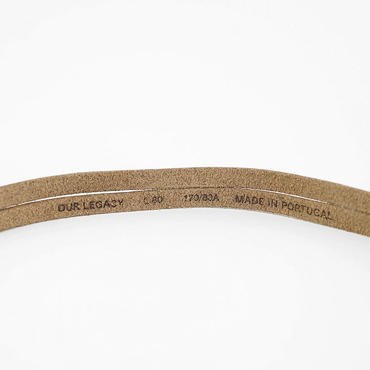 OUR LEGACY メンズ ベルト TWIN TONGUE BELT A2258TBC ブラック BLACK CHROMEXEL LEATHER