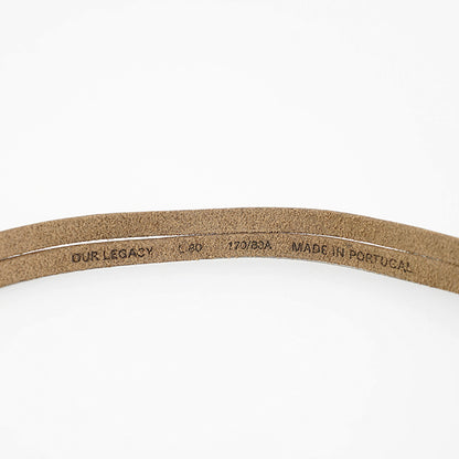OUR LEGACY メンズ ベルト TWIN TONGUE BELT A2258TBC ブラック BLACK CHROMEXEL LEATHER