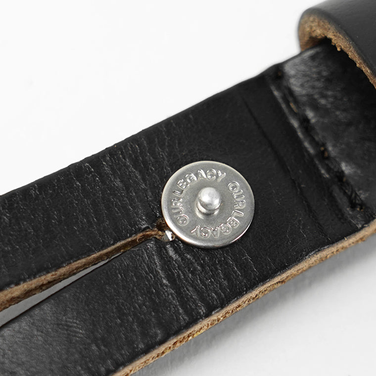 OUR LEGACY メンズ ベルト TWIN TONGUE BELT A2258TBC ブラック BLACK CHROMEXEL LEATHER