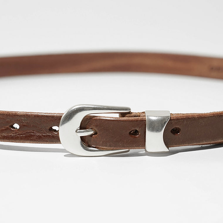 OUR LEGACY メンズ ベルト 2CM BELT A2268BC ブラウン COGNAC LEATHER