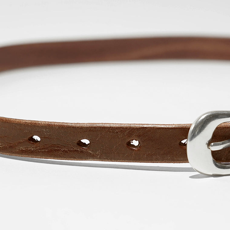 OUR LEGACY メンズ ベルト 2CM BELT A2268BC ブラウン COGNAC LEATHER
