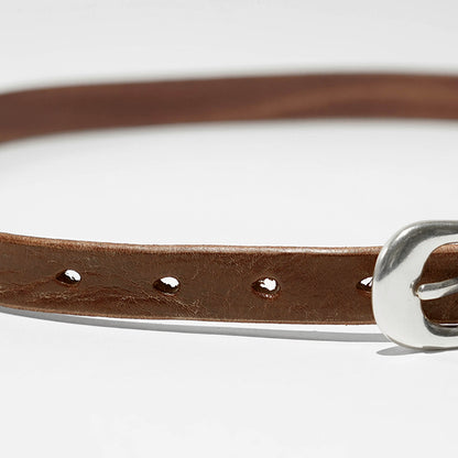 OUR LEGACY メンズ ベルト 2CM BELT A2268BC ブラウン COGNAC LEATHER