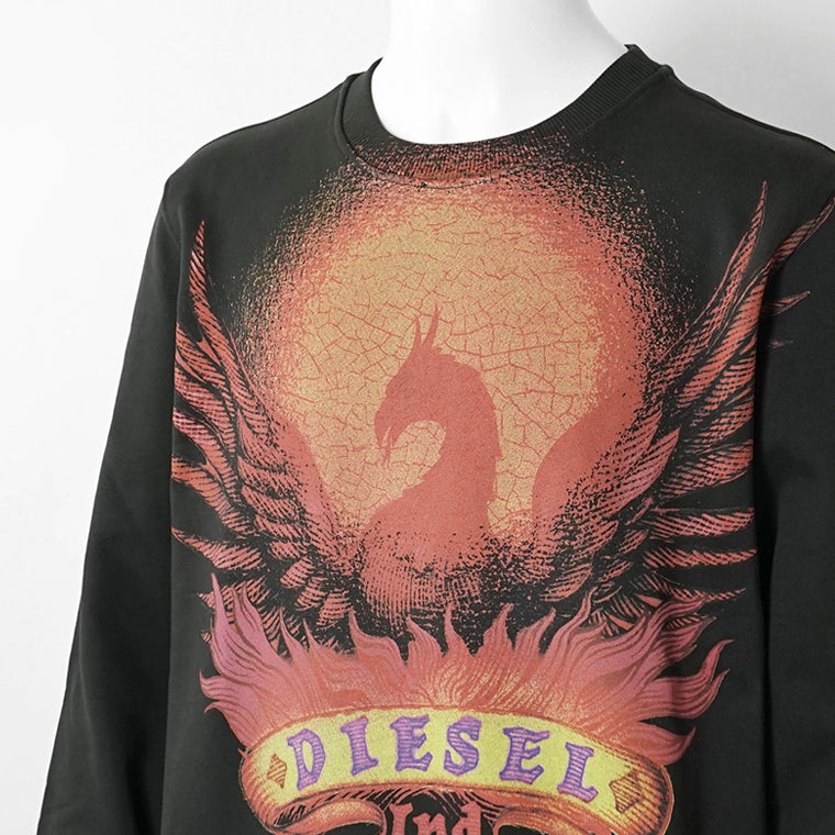 DIESEL メンズ スウェットシャツ S GINN AA2 A22846 0NSEX ブラック系 900A