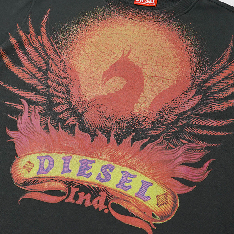 DIESEL メンズ スウェットシャツ S GINN AA2 A22846 0NSEX ブラック系 900A