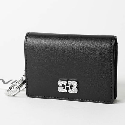 GANNI レディース カードケース A6395 BLACK ブラック 099