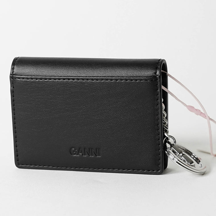 GANNI レディース カードケース A6395 BLACK ブラック 099