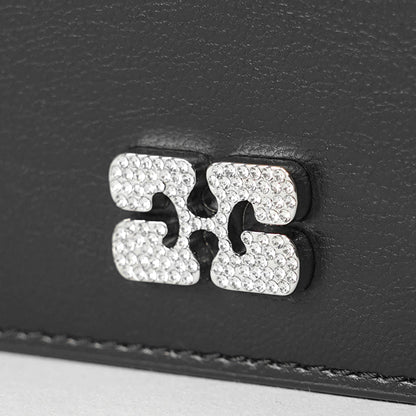 GANNI レディース カードケース A6395 BLACK ブラック 099