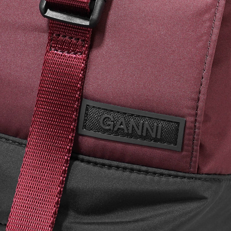 GANNI レディース メンズ バックパック RECYCLED TECH BACKPACK A6466 5488 DARK BURGUNDY バーガンディー 234