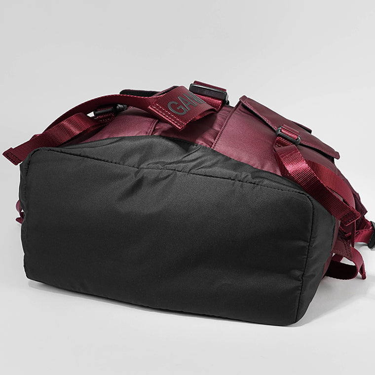 GANNI レディース メンズ バックパック RECYCLED TECH BACKPACK A6466 5488 DARK BURGUNDY バーガンディー 234