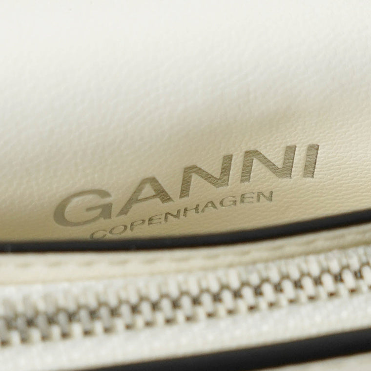 GANNI レディース コイン＆カードケース A7039 EGRET アイボリー 135