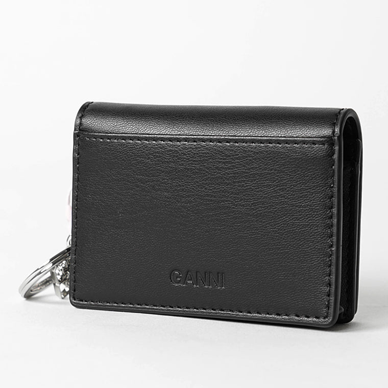 GANNI レディース コイン＆カードケース A7042 BLACK ブラック 099