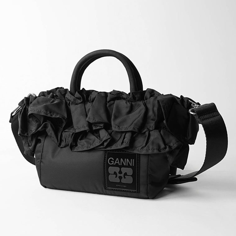 GANNI レディース ショルダーバッグ A7187 BLACK ブラック 099