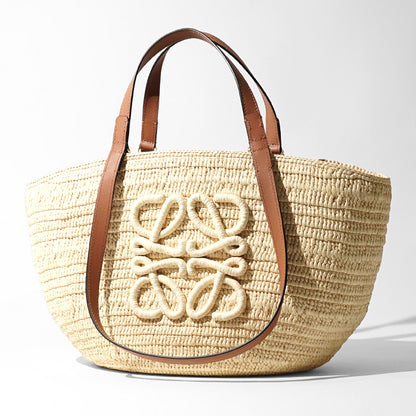 【SUMMER FINAL SALE】 LOEWE レディース バッグ ECLIPSE BASKET MEDIUM ANNGNN1X01 NATURAL TAN ナチュラル タン 2435