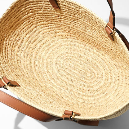 【SUMMER FINAL SALE】 LOEWE レディース バッグ ECLIPSE BASKET MEDIUM ANNGNN1X01 NATURAL TAN ナチュラル タン 2435